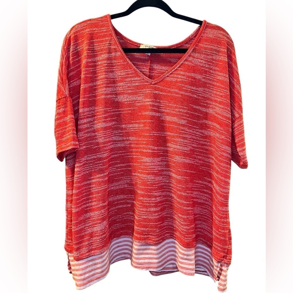 Umgee Women’s Red & White Top - Size Small